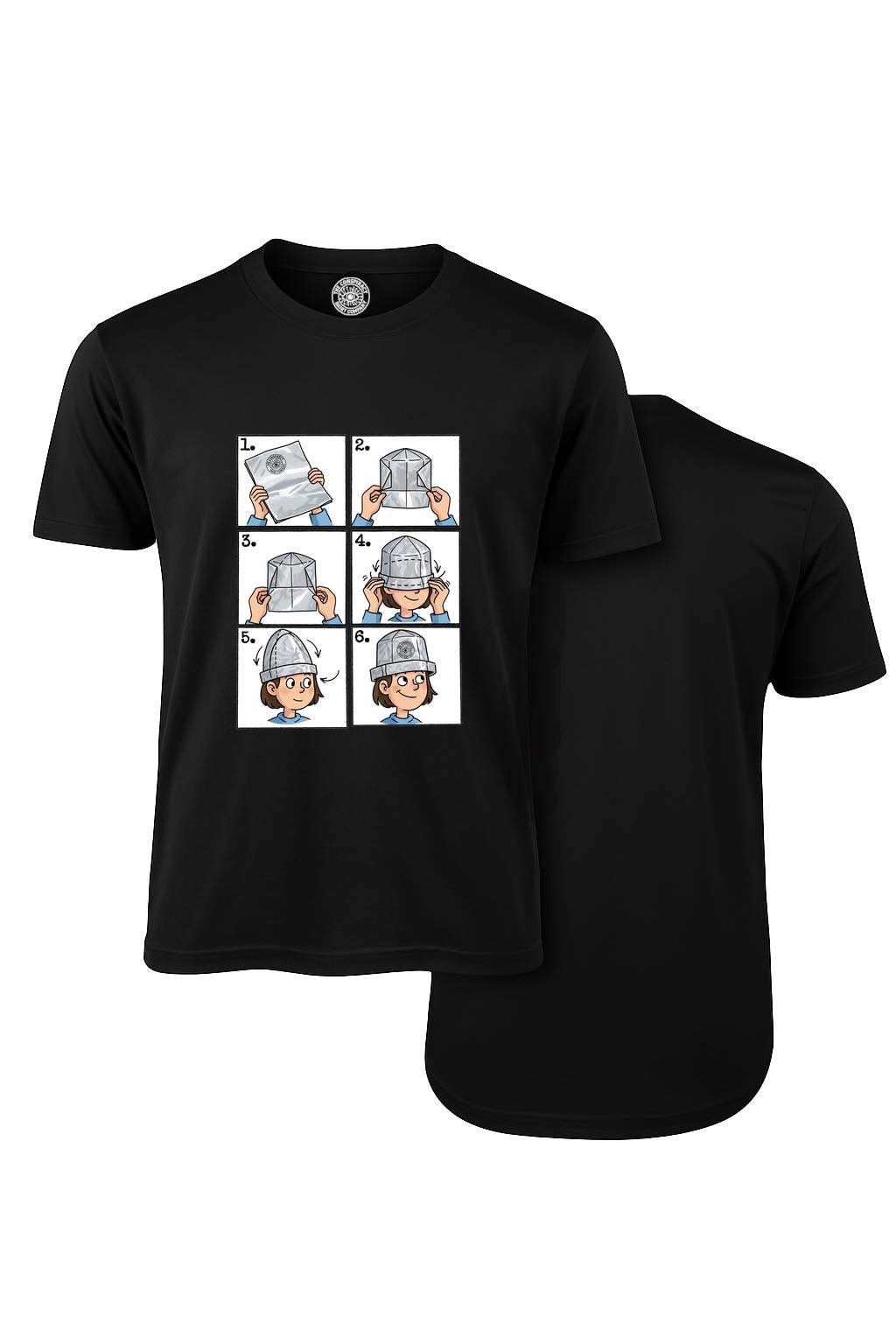 Tinfoil Hat Folding Guide: Stay Prepared, Stay Crinkled (Black)